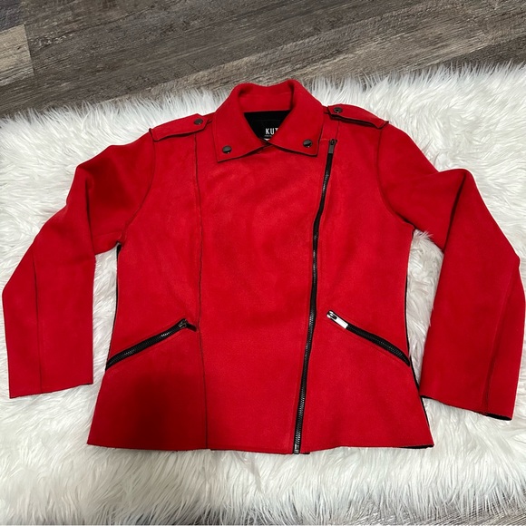 Kut from the cloth red moto jacket XSP - Picture 6 of 12